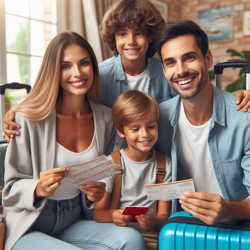 Une famille heureuse profitant de leurs chèques-vacances pour des activités de loisirs, illustrant comment les chefs d'entreprises et les indépendants peuvent augmenter leur rémunération.